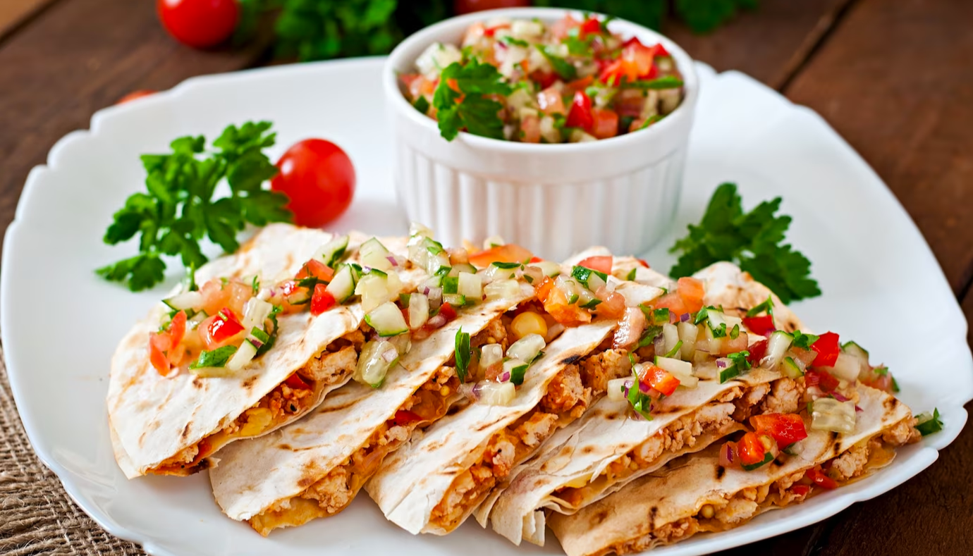 teriyaki chicken quesadilla