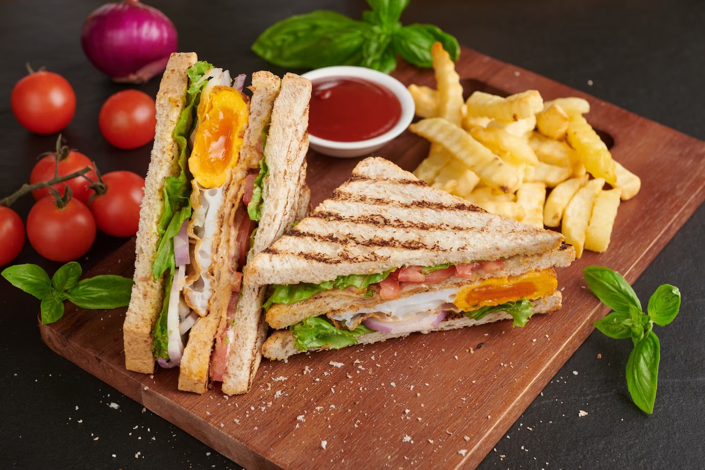 peri peri chicken club sandwich