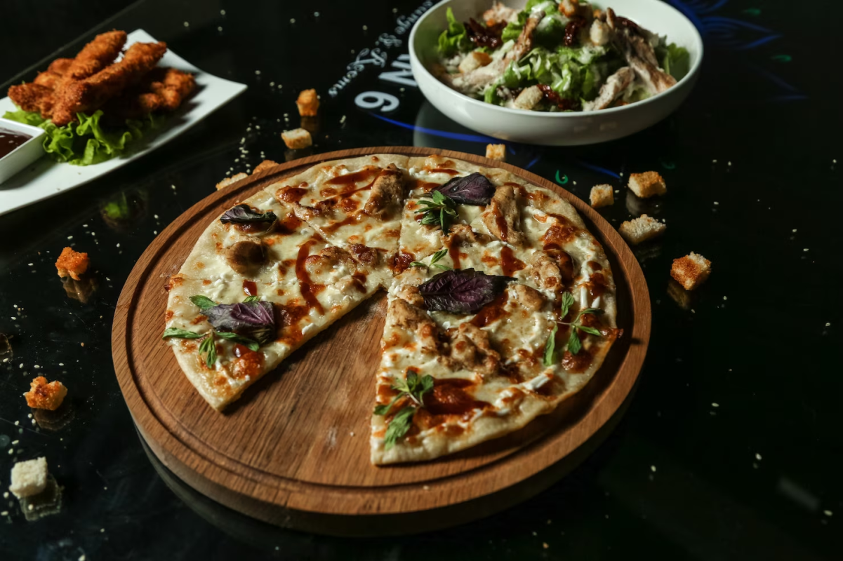 bbq chicken tortilla pizza
