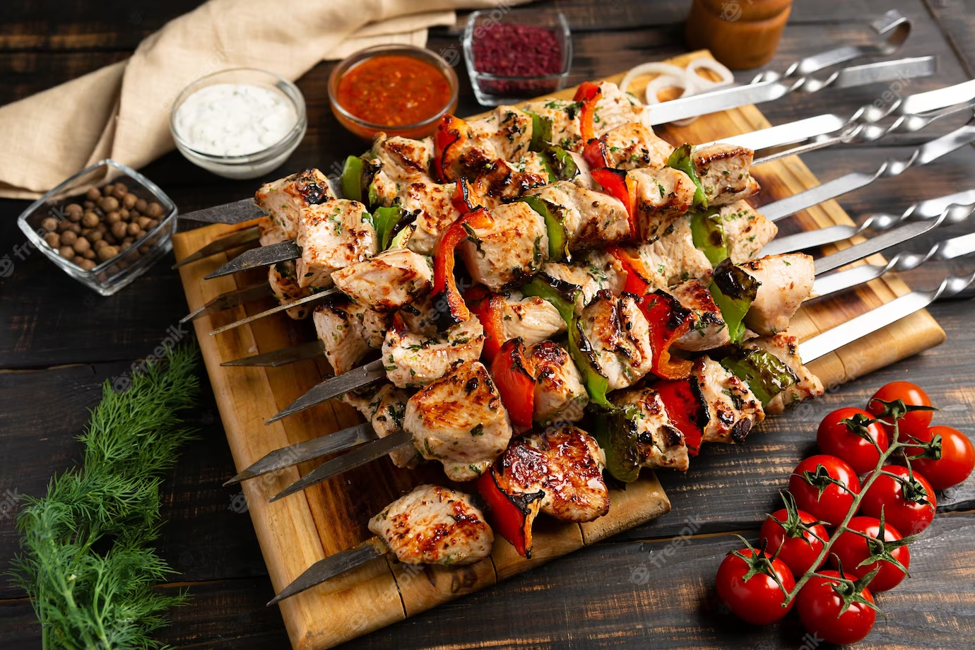 Kung Pao Chicken Skewers