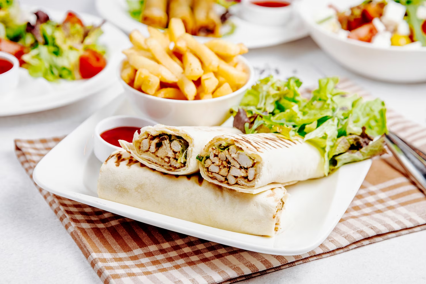 peri peri chicken wrap