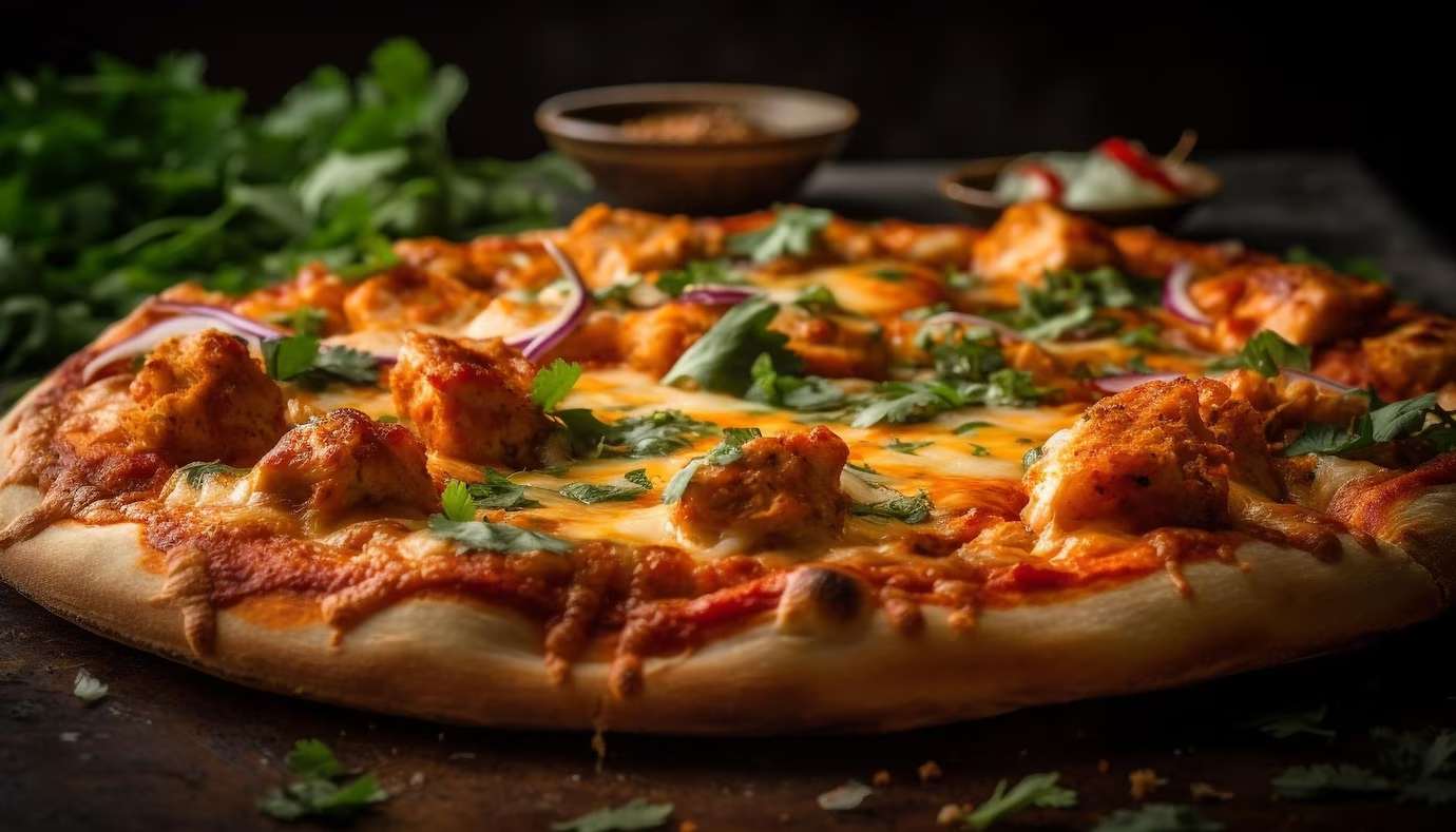 peri peri chicken pizza