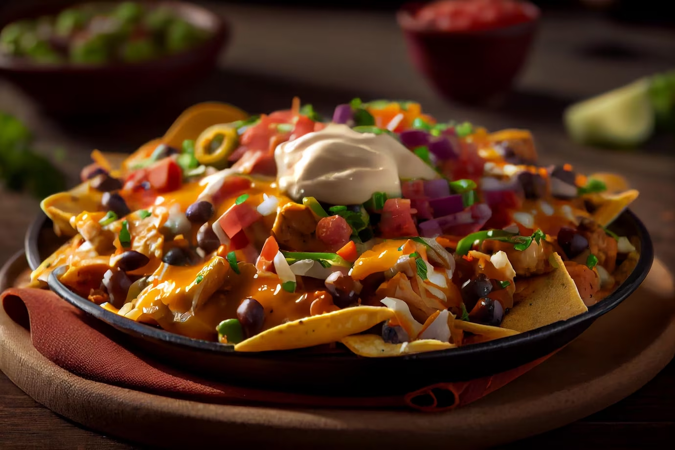 loaded bbq nachos