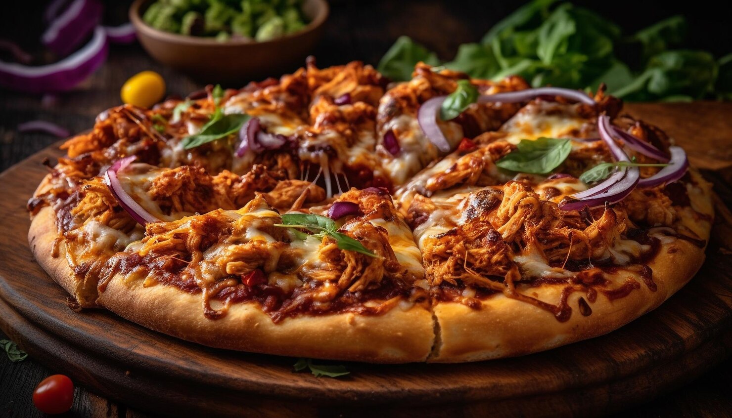 Japanese teriyaki chicken pizza